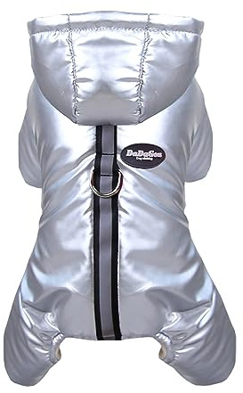 Izefia Cappotto del Cane Antivento Giacca Fredda 4 Gambe Tuta Calda Invernale Vestiti Spessi Della Neve Cotone Cappotto del Cane per Il Piccolo Gatto Medio