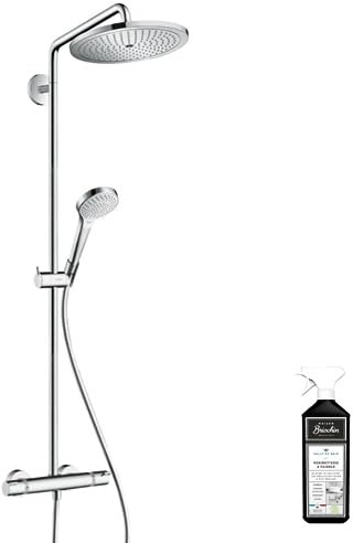 Colonne de douche thermostatique HANSGROHE Croma Select S 280 chromée + nettoyant Briochin
