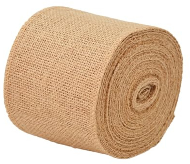 Juteband Dekoband, Vintage Natur Stil Leinen Sackleinen Stoff Sackleinen Tischläufer, Juteband Stoffrolle Diy-Handwerk Stuhl Weihnachten Hochzeit Dekoration (10CM x 10M)