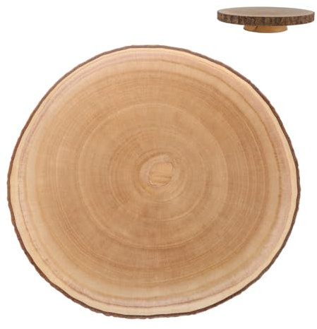 MAGICLULU Vassoio Per Torte in Legno Elegante Decorazione Rustica Per Foto Di Matrimoni Base Stabile Per Esposizione Di Dessert