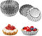 20 Pezzi Stampo per Crostate di Uova,Pirottini in Acciaio al Carbonio,Antiaderenti Forme per Crostatine,Cupcake Stampi Tartellette con Rivestimento Antiaderente,per Budini,Muffin,Torte,Biscotti