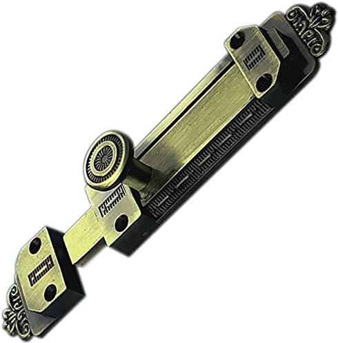 FBANULPEX Schieberiegel, Türriegel, Türschloss Riegel Türriegel, Schiebetürschloss, Türschieberiegelschloss im europäischen Stil aus antikem Messing(Ancient Bronze)