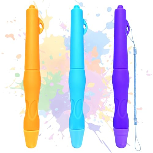 Stift Kinderfreundlicher Kompatibel mit Fire H.D Kids 10/8/7pro Table Stylus Pen für Ipad/IOS,Android 15/14 Kids Alle Tablets und Handys Korrektur der Gesten Silikon (lila/orange/blau)