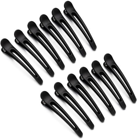 12 Pezzi Fermagli per Capelli Professionali, Becchi D'Oca per Capelli, Mollette Trucco per Capelli Anatra Bill Clip, Fermagli Capelli per lo Styling Della Sezione
