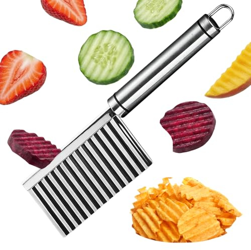 givuaime Wellenschneidwerkzeug für Pommes, Obst & Gemüse, 2025 Neuest wellenschneider, küchen Gadgets, Pommesschneider, wellenmesser manuell zum Gemüse,Pommes, Butter, und Obst (A -1PCS)