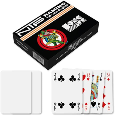 NTP 00027 - Ramino Long Life Carte da Gioco, Bianco