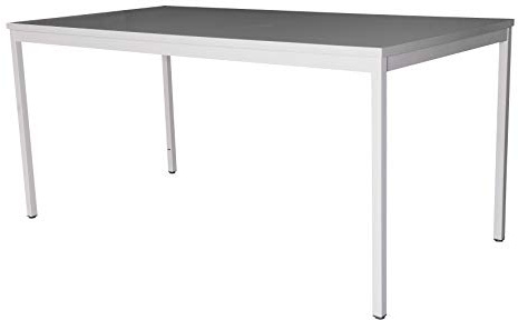 Szagato Schreibtisch aus Stahl LxB 120x80cm Arbeitstisch -Platte lichtgrau | Arbeitstisch Bürotisch Druckertisch Computertisch Office Tisch Schreibti günstig Kindertisch