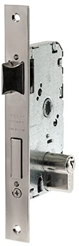 Tesa Assa Abloy, 20105PHN, Cerradura de Embutir para puertas de madera, Función de entrada, Acero Niquelado