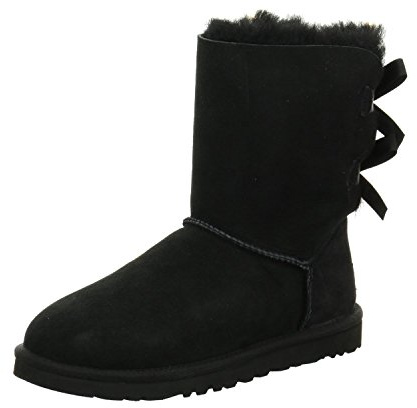 UGG Women's Bailey Bow II Classic Boot, Black, 6 UK