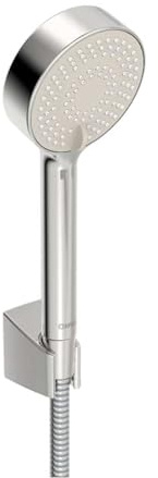 Hansa Brause / Brauseset Basicjet (Handbrause + Halter + Brauseschlauch) | für Wannenbatterien, 3 Strahlig, Brausekopf 95 mm, Anti Kalk Technik, Schlauchlänge: 150 cm