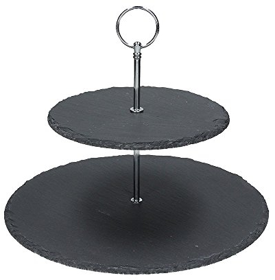 Alzata 2 ripiani in ardesia Tognana, 20/30 cm