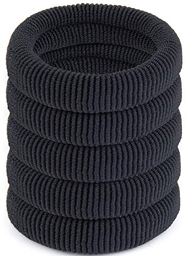 50 Stück Haargummis – ZWOOS Haargummis ohne Metall, elastisch, weich, für dickes und lockiges Haar