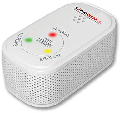Lifebox Mini détecteur de monoxyde de Carbone Le Plus Petit du marché avec Alarme et voyants clairs
