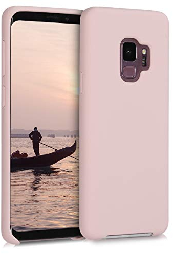 kwmobile Hülle kompatibel mit Samsung Galaxy S9 Hülle - Silikon Handy Case - Handyhülle weiche Oberfläche - kabelloses Laden - Hellrosa matt