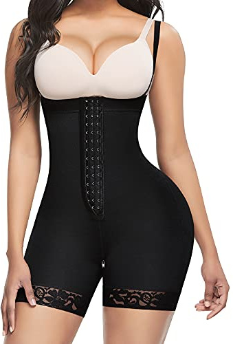 Lover-Beauty Colombianas Fajas Shapewear for Women Postpartum Tummy Control Body Shaper Butt Lifter Bodysuit Black XX-Large