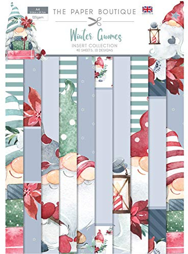 The Paper Boutique PB1400 Winter-Zwerge, Papier, Weiche Weihnachtsfarben, A4