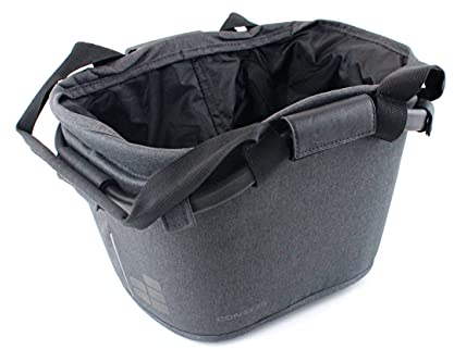 Contec Fahrrad Korbtasche - LIM Hamper FR - Volumen 15,5 Liter, Adapter KlickFix und BasEasy, Farbe Aschgrau, mit Trageriemen