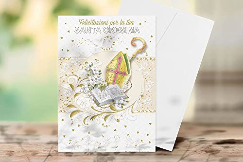 Karte Heilige Konfirmation Siebdruck (Mitria Glitter)