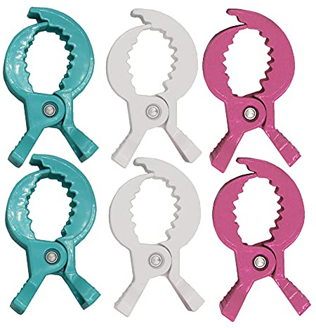 Clips per Passeggino, Fermagli per passeggino, Buggy Gripper clips, Clips Passeggino, Clip per Coprisedili per Auto, Ganci per Passeggino Clips, Morsetto per Coperta, Fermagli per Toys 6 pezzi
