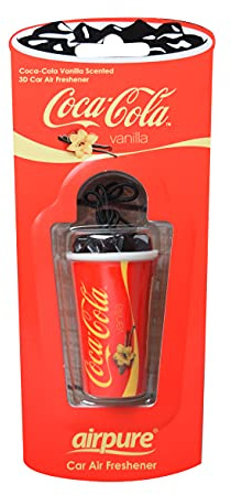 Airflair 3D Lufterfrischer Coca Cola Becherform (Vanilla) – Langanhaltender Auto Duft – Auto Duft Innenraum mit angenehmem Dufterlebnis – Frischer Duftbaum Auto