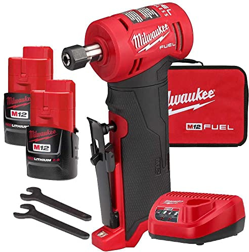 Milwaukee M12 FUEL 1/4 Right Angle Die Grinder Kit