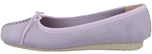 Clarks Women's Freckle Ice Ballet Flats, Lilac Suede, 4 UK
