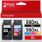 ECHALLENGE PG-560XL CL-561XL für Canon 560 561 patronen Multipack Tintenpatrone für Canon 560XL 561XL für Pixma TS5350 TS5351 TS5352 TS5353 TS7450 TS7451 (Schwarz, Farbe, 2er-Pack