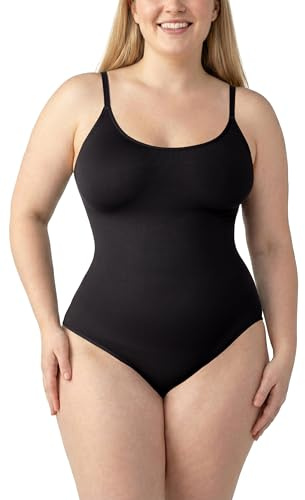 SHAPERMINT Bodysuits för kvinnor – kroppsformare magkontroll kroppsdräkt, formkläder kroppsdräkter för kvinnor, rund hals plus size, Svart, XL