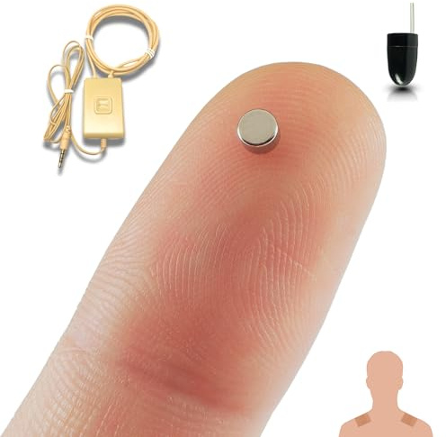 PingaOculto Auricolari Spia Esami Nano Mini Invisibile Nascosto per Cellulare con Microfono e Strisce Adesive - Micro Cuffie Invisibili Piccolo Orecchio (Auricolari Spia Nano V3 + Vip Pro UltraMini)