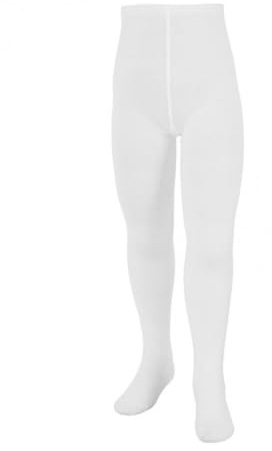 Leggins-Collants Blancs pour Enfants, Leggings avec Demi-Chaussette, Collants de ballet, événements, danse, gymnastique, Collants pour Enfants, (FR/ES, Âge, 10 ans, 13 ans, Taille normale, 1, Blanc)