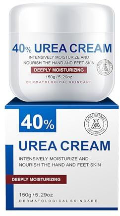 Harnstoffcreme 40 Prozent,Urea Creme Harnstoff Fuß- und Handcreme für trockene, rissige Haut, 40 Prozent Harnstofflotion für Füße mit maximaler Stärke (White)