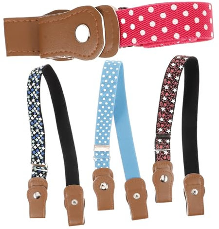 WATIIFUFU 4stücke Elastischer Taillengürtel Für Junge Mädchen Dehnbarer Gürtel Für Jungen Und Mädchen Hosengürtel Mit Einfachem Verschluss Vielseitig Für Verschiedene Outfits Und