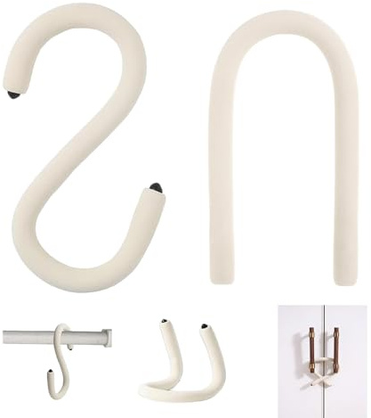OULIGET Multifunctional Bendable Hanging Hooks,Flexible S Hook Hanger for Garage, Closet, Kitchen and Plants,Reusable Twist Wire Ties Soft Rod for Cupboard Lock and Phone Stand,2 Pieces