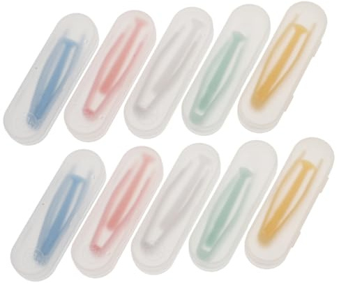 FRCOLOR 5 Set accessori per lenti a contatto applicatore di lenti a contatto strumento di inserimento contatti stantuffo di contatto custodia per lenti a contatto caso chiaro