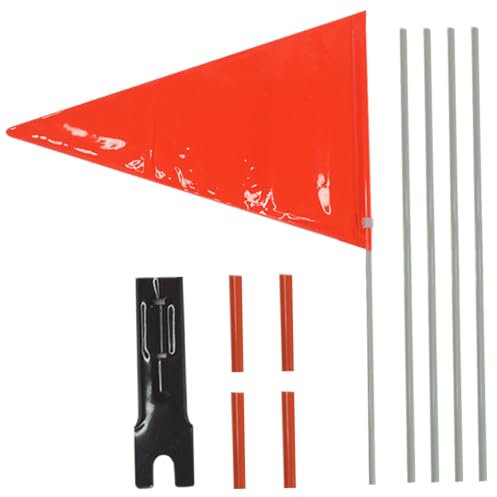 Jorzer Bike Flags Reflektierende Bike -Sicherheitsflagge mit stabverstellbarer Höhe Fahrradflagge, hohe Sichtbarkeits -Kart -Flaggen mit Montagehalterung für Kinderbike -Sicherheitsflagge