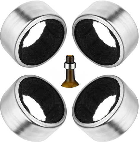 Yuanchu 4 Stück Edelstahl Tropfring, Edelstahl Weinring Wiederverwendbar Tropfenfänger Weinzubehör Weinflasche Flaschen Auslaufsicher Weinausgießer Für Familien Bars Restaurants