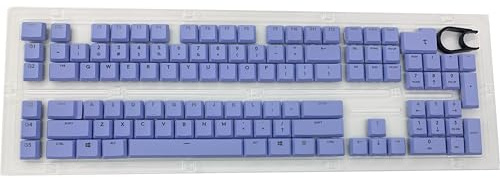 PC RGB Tastenkappen Komplettset für Logitech G915 G815 TKL - 111 Tasten US Layout (QWERTY) - Ersatz für mechanische Gaming-Tastatur - Lichtdurchlässig - Lila