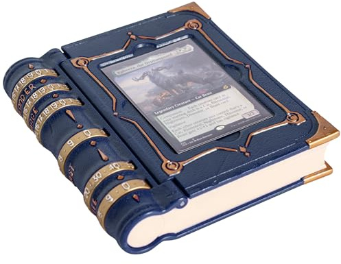 MTG Commander EDH Kommandozone/Tablett für Magic The Gathering. Command Zone Tray mit Schadens, Zauber & Lebenszählern. Würfel & Token im Inneren Aufbewahren (Das ist keine Deckbox) MTG Zubehör (Blau)