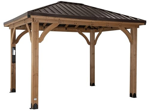 Backyard Discovery Barrington Cedar Gazebo | 3.7m x 3.1m (12ft x 10ft)