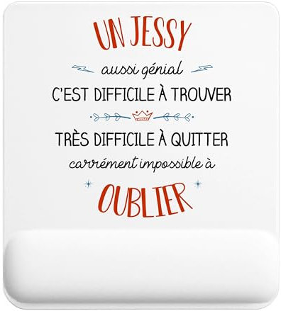 Planetee Tapis de Souris Un Jessy Aussi génial | Accessoire Bureau Ergonomique - Idéal pour Anniversaire, Collègue, Secret Santa Noël, Fête des Pères et Fête des Mères