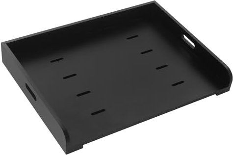 Stove Top Cover Wooden Chopping Board, Stove Top Cutting Board, with 8 Cooling Holes, Hob Cover for Electric or Gas Stove, Kitchen, Cutlery Tray, Kneading and Baking (Black)