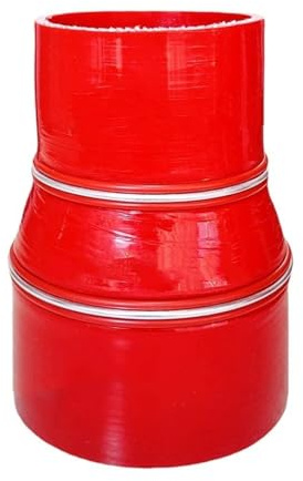 JKELPV Manguito Turbo Manguera de Silicona Universal para intercooler de Coche, Turbo, Tubo de admisión, acoplador, Reductor Recto, Conector Grande y pequeño. Manguera Gasolina(Red,ID32mm-38mm)