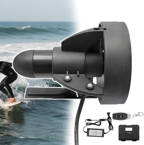 forplubossmmp Motor For Kayak, Kayak Trolling Motor, Electric Jet Surfboard Style Thruster, 5 Km/H Silent Propulsion, 90 Min Battery Life On Full Throttle, Electric Jet Surfboard Easy Remote