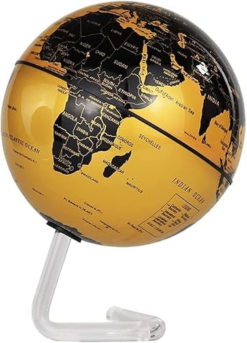 YHEIANJ Globo terráqueo de rotación automática, Globos Luminosos con Base Transparente, Globos de Viaje de la Tierra de 5,9 Pulgadas de diámetro, decoración del hogar d，No Light a