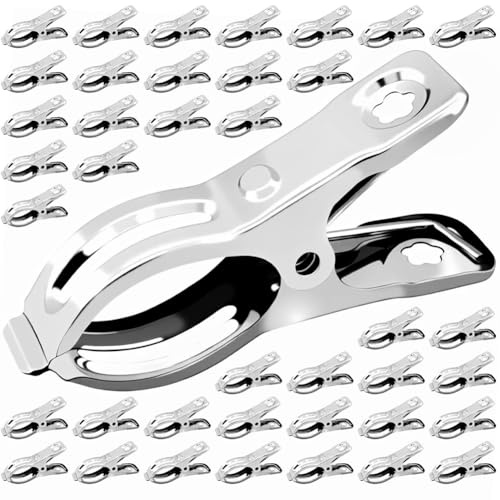 Osmond 40 Pinzas de Acero Inoxidable para Jardín, Resistentes, para Asegurar Redes y Cubiertas de Invernadero.