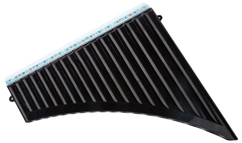Mini Pan Flute 18 Pipes Pan Flute C Key Panpipes with Mouthpiece Wind Instrument for Students Beginners with(Black)