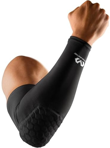 Mcdavid 6500 Hex ärm kompressionsarm/armbågsärm för skydd och stöd — perfekt för rugby, basket, volleyboll, fotbollsmålvakt med mera (en ärm), svart, XS