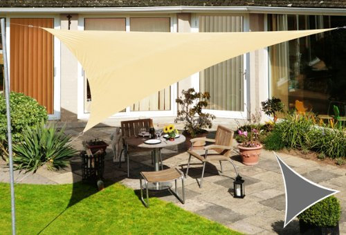 Kookaburra 3.6m Triangle Sand Waterproof Woven Shade Sail with Rope