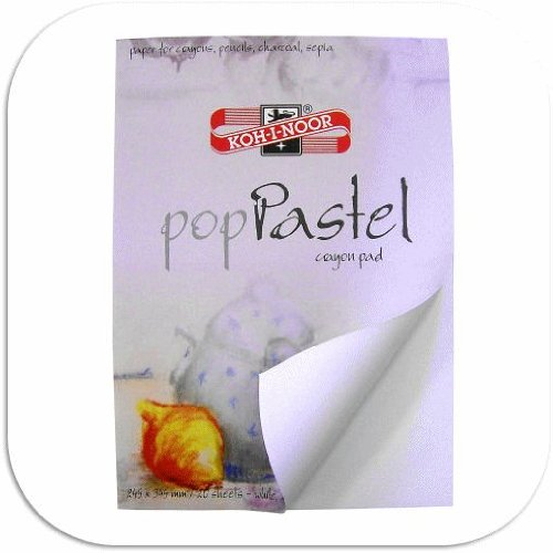 KOH-I-NOOR Pastellkreide Block 24,5 x 34,5 cm hochwertiges Pastellpapier Weiss Pastellkreiden Zeichenpapier