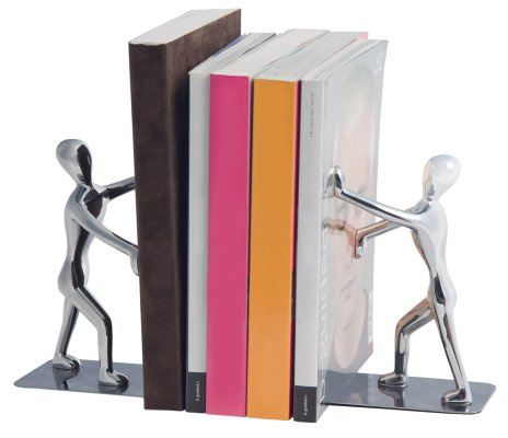 Balvi Buchstütze Shadow Verchromt Bestehend aus 2 Bücherstützen Zink